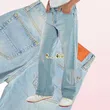 Celan Panjang Pria Skena Loose Jeans Bio Bleach - Gambar 3